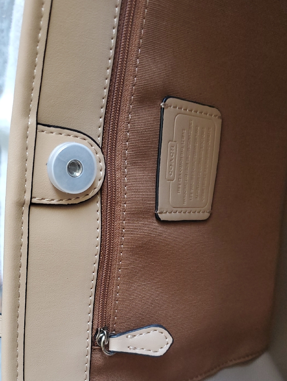 Coach Pastel Pink Signature Canvas Tote with Scarf Accent - Picture 16 of 16